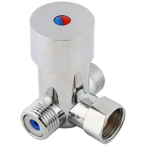 Válvula mezcladora de agua fría y caliente Ulisem G1/2 con control de temperatura para grifo automático (1/4)
