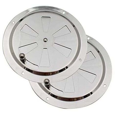 Rejilla de ventilación redonda Ulisem de 125 mm de acero inoxidable, conducto de ventilación, mosquitera, rejilla de escape, ventilación de aire entrante, persianas ajustables y mosquitera.
