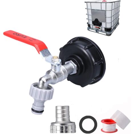 Adaptador de grifo de tanque Ulisem S60X6 con rosca gruesa, conector rápido de aleación para grifo de jardín, reemplazo de válvula, conexión de jardín (color: 7) (1/5)