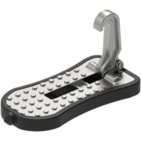 Reposapiés Ulisem para coche, 1 pieza, para portaequipajes de SUV, pedales plegables, extensión para el umbral de la puerta del remolque (plata estándar) (1/5)