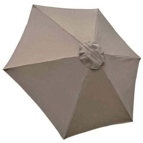 Toldo de repuesto Ulisem para sombrilla, 6 varillas, 2 m, impermeable, anti-UV, tela de repuesto, color caqui