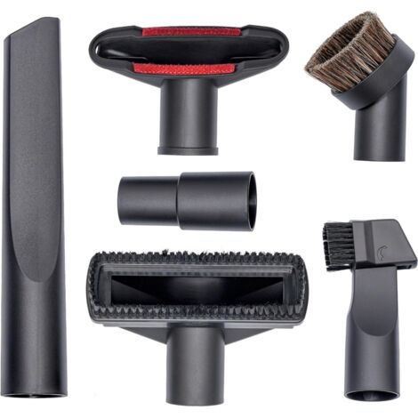 Kit de accesorios para aspiradora Ulisem (paquete de 6), kit de limpieza, cepillo y boquilla para ranuras estándar de 35-32 mm, compatible con accesorios Shark/Henry Hoover, color negro. (1/5)