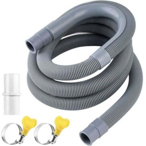 UlisemTuyau de Vidange Rallonge de Tuyau de Vidange Raccord de Tuyau de Vidange Tuyau de Vidange Pour Lave-linge Tuyau de Vidange Pour Sèche-linge (2 m) (1/4)