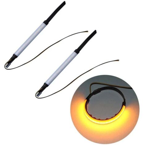 Ulisem2 Pieces Moto Fourche Avant Bande Led Clignotant Indicateur Lumiere Anneau Lampe De Direction, Style 2 (1/4)