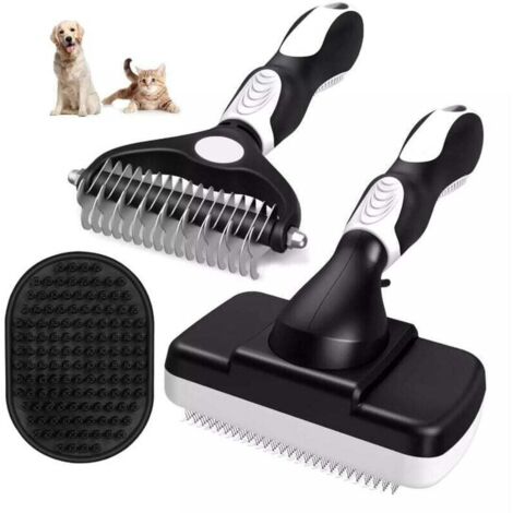 UlisemBrosse Chien, Brosse Chien Poil Long, Brosse Pour Chien, Brosse Anti Poil, Brosse Pour Chien à Poils Longs, Peigne Chat, Riduce Del 90% la Perdita di Pelii (1/4)