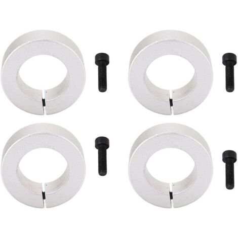 Ulisem4 Pièces Collier de Fixation D'arbre Fendu en Alliage D'aluminium Vis de Serrage Kit de Collier D'arbre 25mm 1in Diamètre D'alésage Kit de Collier D'arbre Projet de Bricolage (1/4)