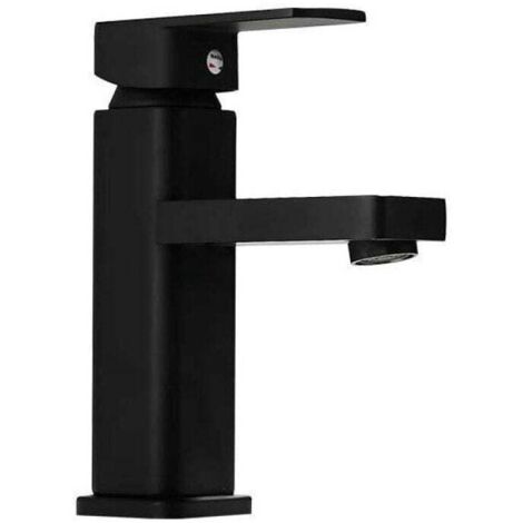 Ulisem304 acier inoxydable peinture noir sous le comptoir bassin robinet carré monotrou bassin de mélange chaud et froid robinet hôtel (1/4)