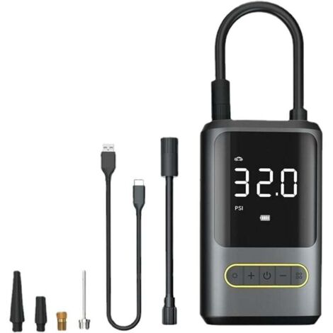 UlisemPompe à Air Portable de Gonfleur de Pneu de 150PSI avec Manomètre Numérique, Batterie de 4000 MAh sans Fil pour Voitures, Pneus de Moto, Matelas à Air, Cercle de Natation, Pompe (1/4)
