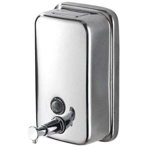 UlisemDistributeur de savon mural pour les mains, distributeur de savon commercial, distributeur de savon en acier inoxydable pour salle de bain, cuisine, marché, hôtel, restaurant (500 ml) (1/4)