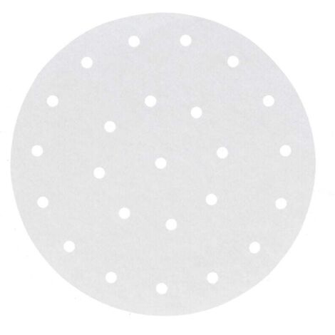 UlisemLot de 100 feuilles de papier absorbant l'huile antiadhésives rondes pour barbecue, pour friteuse, poêle profonde (18 cm) (1/4)