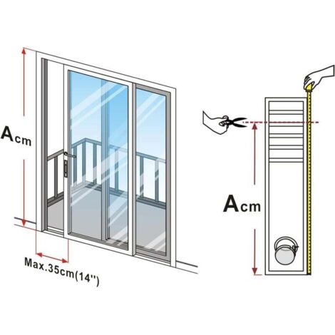 Joint de Portes Coulissantes pour Climatiseur Mobile et Sèche-Linge - Fonctionne avec Toutes Les Unités de Climatisation Mobiles | Leroy Merlin