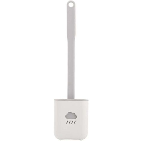 UlisemBrosse de toilette Nettoyage des crevasses Chasse d'eau de toilette Brosse douce et souple avec base Brosse de toilette (1/4)