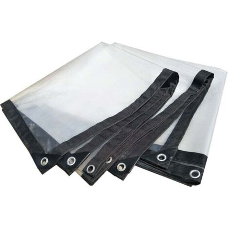 Ulisem2x2 mètres Bâche imperméable transparente avec œillets, bâche en plastique transparente épaissie, bâche imperméable à la pluie (1/4)