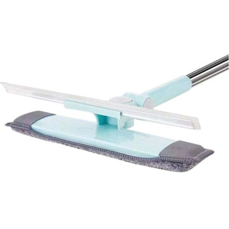 UlisemBalai à poussière de 1,5 m pour le nettoyage des sols avec manche rétractable en acier inoxydable - 5 chiffons réutilisables (1/4)