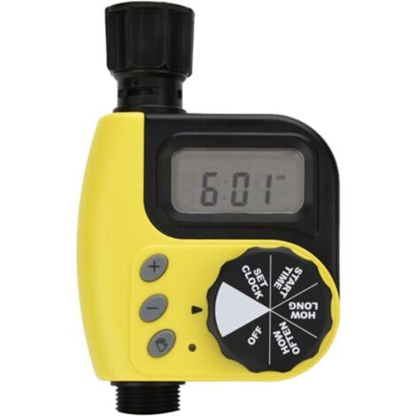 UlisemMinuterie d'arrosage, système d'arrosage de jardin, minuterie de tuyau programmable, système d'arrosage automatique, jaune (1/4)