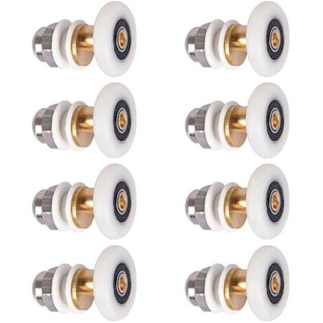 Ulisem8 Pièces Roulettes Douche 25mm, Roulette Porte Coulissante Douche Roulement pour Porte de Douche (1/4)