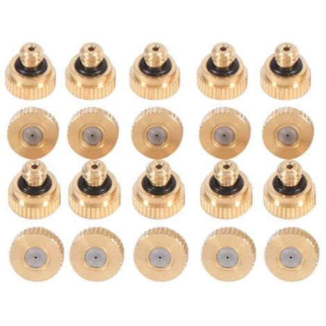 UlisemBuses de brumisation en laiton pour système de refroidissement (0,4 mm) 10/24 UNC Garden 20pcs (1/4)