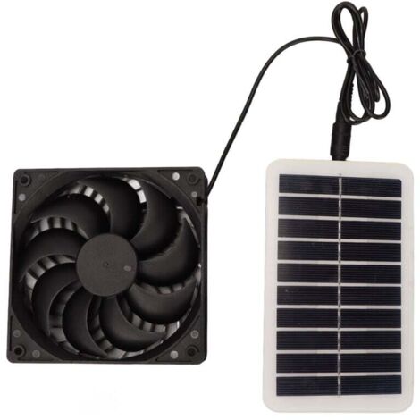 UlisemVentilateur D'extraction de Panneau D'éNergie Solaire Ventilateur de Panneau Solaire 15W pour Serre pour Maison pour Animaux de Compagnie (1/4)