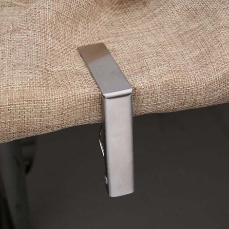 UlisemPince à nappe élastique de grand diamètre en acier inoxydable, 2 pièces, haute résistance, adaptée aux tables de jardin en plein air, (1/4)