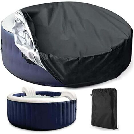 UlisemBache Spa Gonflable, Couverture Spa Ronde, Bache Piscine Hivernage, Bache Hivernage Piscine Hors Sol, Bache Hivernage Piscine, Bache Salon de Jardin, Baches ImperméAbles pour Exterieur 210x90cm (1/4)