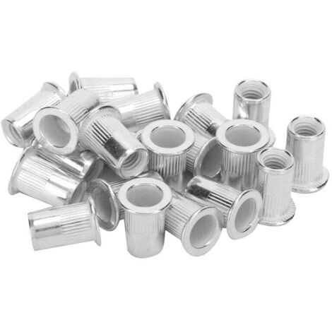 UlisemSac de 200 écrous à rivets aveugles en aluminium M6 (1/4)