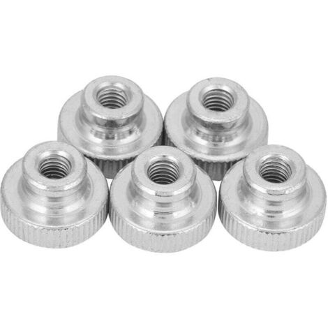 UlisemÉcrous moletés à serrage manuel en acier au carbone plaqué M3 M4 M5 M6 M8 M10 avec écrous (M6 (5 pièces) (1/4)