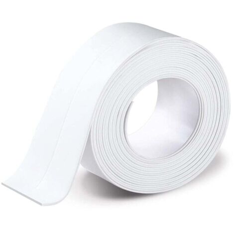 UlisemBande d'étanchéité pour salle de bain, cuisine, douche, accessoires blanc,taille : 3,2 m x 3,8 cm (1/4)