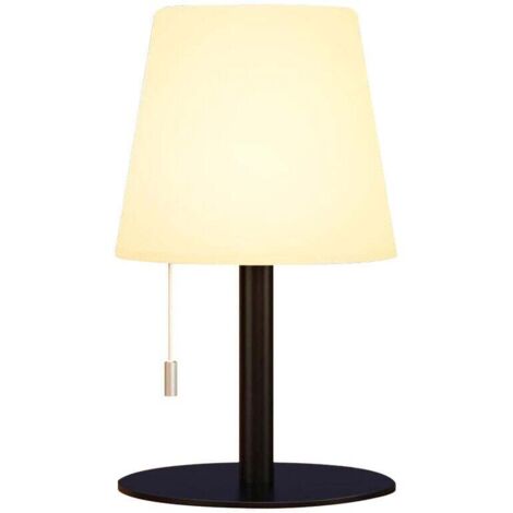 UlisemLampe de table LED à batterie d'extérieur moderne et créative,Avec 7 couleurs à intensité variable,Rechargeable par USB,Veilleuse pour chambre à coucher, chambre d'amis ou bureau (Noir) [Classe  (1/4)