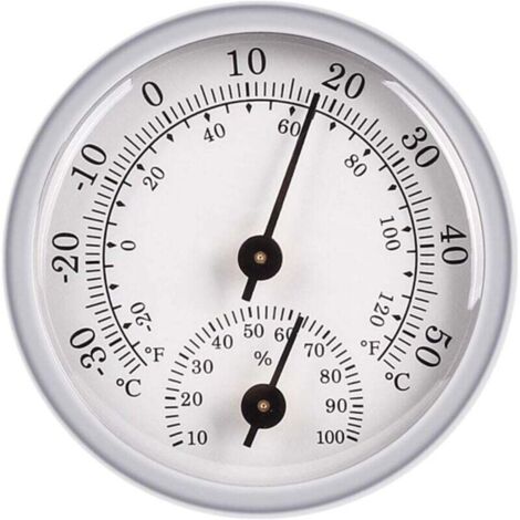 UlisemHygromètre Thermomètre, Capteur D'Humidité Moniteur Détecteur Mesures, Thermomètre Analogique Utilisé Dans un Environnement Humide de Terrasse Intérieure/Extérieure (1/4)