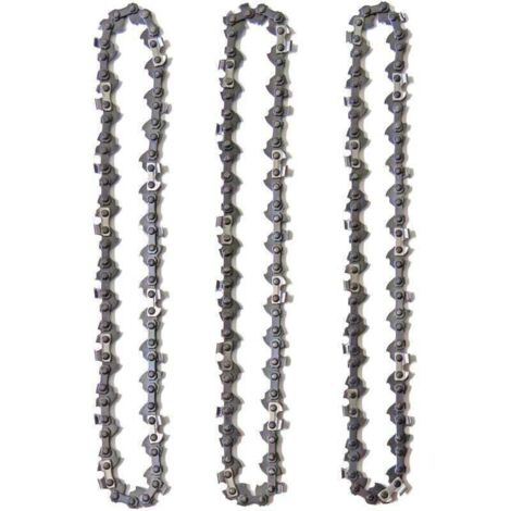 Juego de 3 cadenas de poda de pértiga para barras guía de 25 cm (10"), 40 eslabones de transmisión, bajo retroceso, compatible con Black & Decker, Ryobi y otras marcas. (1/4)
