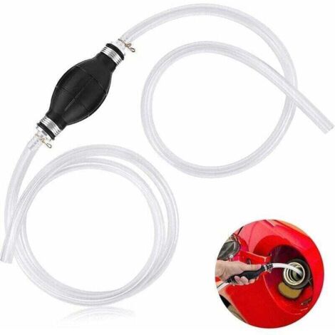 Bomba de transferencia, bomba de combustible manual, bomba de combustible manual, con manguera de sifón portátil de 2 m, bomba de descarga de combustible portátil, bomba de combustible de emergencia ( (1/4)