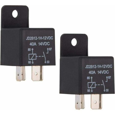 Relé para automóvil SPST de 4 pines, 40 A, 12 V, modelo n.° JD2912-1H-12VDC, 40 A, 14 V CC, interruptores y arrancadores para automóvil, paquete de 2