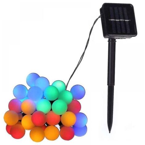 Guirnalda de luces solares con 100 LED, 11,8 m, impermeable, 8 modos, para exteriores, jardín, Navidad, dormitorio y boda. (1/4)