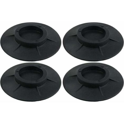 Juego de 4 patas de goma antideslizantes para lavadora y secadora, color negro (1/4)