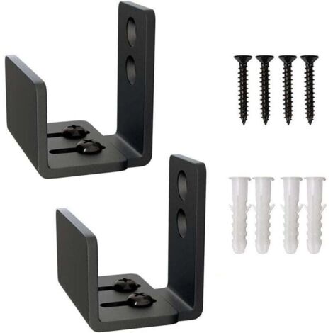 Guía de suelo para puerta corrediza (2 unidades), ajustable para puerta y armario, de acero. (1/4)