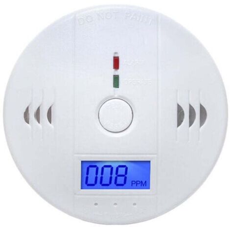 Detector de monóxido de carbono, detector portátil de monóxido de carbono blanco, pantalla digital de alarma de CO (1/3)