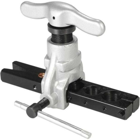 Tubo de refrigeración acampanado excéntrico, 6 tamaños de matriz, 1/4-3/4 pulgadas, cono excéntrico de 45 grados para tubos de acero dulce, cobre, latón y aluminio (1/4)