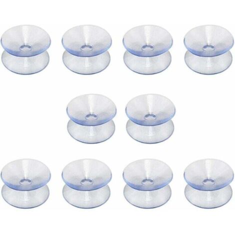 Ventosas de doble cara compatibles con tableros de cristal, juego de 10 ventosas sin gancho Triomphe para espejos de cristal multifuncionales de doble cara, antideslizantes (20 mm) (1/4)