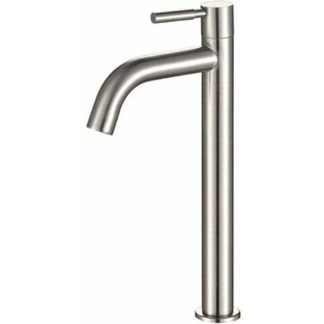 Grifo monomando de acero inoxidable para lavabo de baño, grifo de agua fría (1/4)