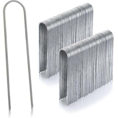 Paquete de 50 estacas de fijación de acero inoxidable galvanizado, 100 mm de alto, 25 mm de largo, 2,9 mm de diámetro (1/4)