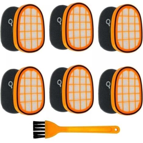 Pack de 6 filtros para aspiradoras de mano Philips FC6812/6814/6822/6823/6908 - Filtros de repuesto para accesorios Philips (1/4)