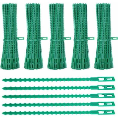 Bridas para plantas, paquete de 600, bridas ajustables de 23 cm para jardín, bridas de plástico flexibles para tomates que ayudan a sujetar las plantas. (1/4)