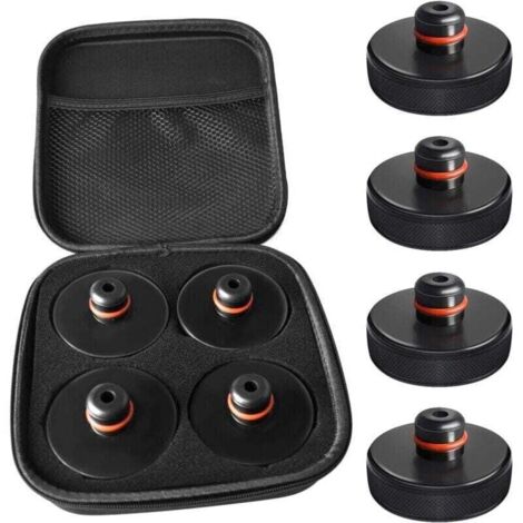 Juego de 5 soportes para gato compatibles con Tesla Model 3/S/X/Y, 4 soportes para gato Tesla con 1 caja de almacenamiento, accesorios para elevación de vehículos Tesla (1/4)