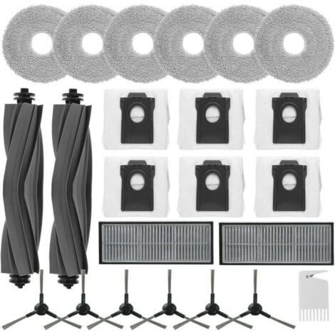 Juego de accesorios de 23 piezas para Dreame L10s Pro Ultra Heat, piezas de repuesto para Dreame L10 Ultra Complete, que incluye 2 cepillos principales, 2 filtros, 6 cepillos de borde, 6 paños y 6 bol (1/4)