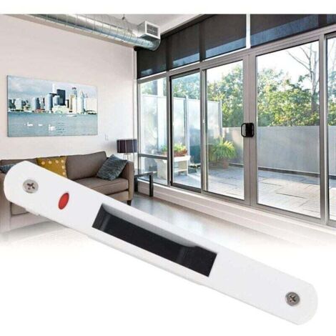 Cerradura de gancho para puertas y ventanas correderas, cerradura de gancho para puerta corredera de aleación de aluminio, color blanco, 1 pieza