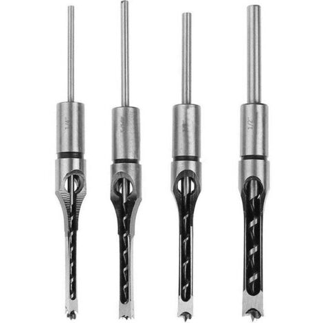 Juego de 4 brocas cuadradas, broca cuadrada, broca para madera, inserto de broca cuadrada y cincel. Bricolaje ›Herramientas manuales y eléctricas ›Accesorios para herramientas eléctricas ›Juegos de ta (1/4)