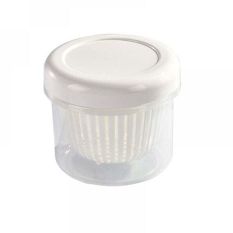 Contenedores para almacenar alimentos con ajo y cesta de drenaje para caja sellada para cebolla, jengibre y ajo. (1/4)