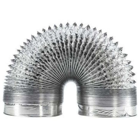 Conducto de ventilación de aluminio de 150 mm para campana extractora, ventilador tubular (5 metros de largo) (1/4)