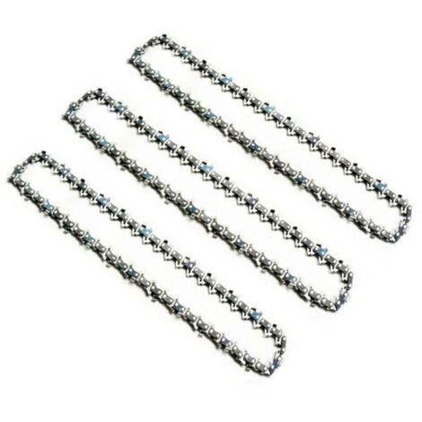 Paquete de 3 cadenas de motosierra de 20", ángulo recto de 325.063", 38 hojas, 76 secciones de accesorios para sierras de aceite. (1/4)