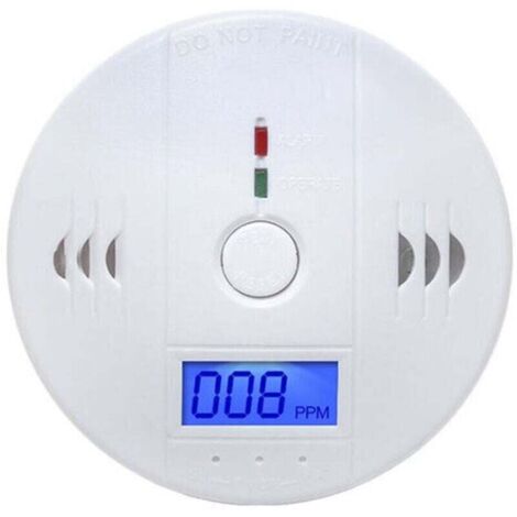 Detector de monóxido de carbono, detector portátil de monóxido de carbono blanco, pantalla digital de alarma de CO (1/3)